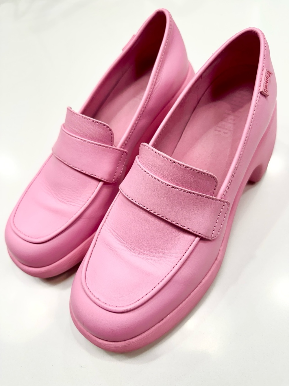 CAMPER Thelma Pink Leather Loafer Size EU40 - Picture 2 of 7